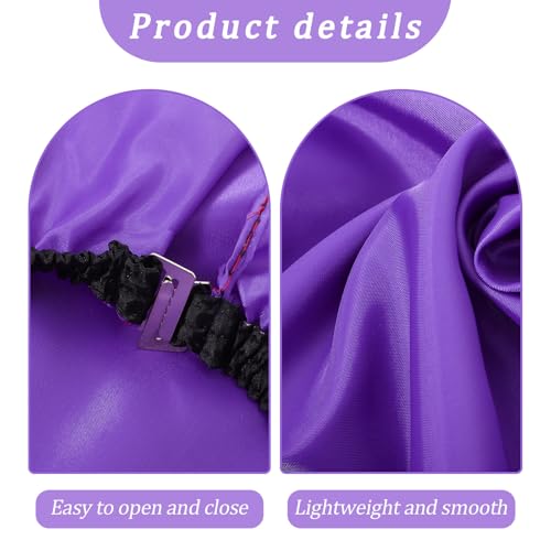 Capa de peluquería impermeable Ciieeo engrosada morada de tafetán para corte de cabello, capa de barbero para estilismo y tratamiento con aceite miniatura 3