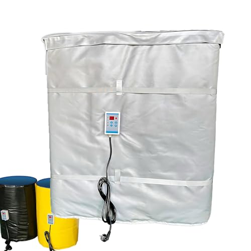 Calentador De Bidón IBC Y Manta Térmica De Cobertura Total, 55 Galones/200 L, 2000 W, Controlador Digital, Rápida Calefacción Y Flujo Constante De Aceite, Pintura Y Resina 1000L275Gal