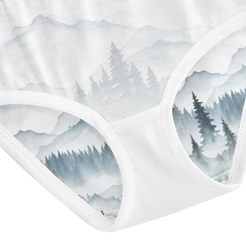 Underwear for Girls, Pine Trees Mountain Toddler Girl Panties, Cotton Girls Underwear, 2T–8 Years4