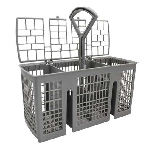 Cesta de repuesto para lavavajillas, cesta de cubiertos con mango desmontable para la mayoría de las principales marcas de lavavajillas, 22 x 11,5 x 9 cm