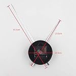 3D Clock Hands, Timelike DIY Large Clock Hands Needles Wall Clocks 3D Home Art Decor Quartz Clock Mechanism Accessories (Black)
