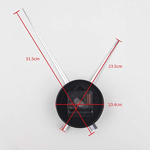 Timelike 3D Clock Hands, Diy Large Clock Hands Needles Wall Clocks 3D Home Art Decor Quartz Clock Mechanism Accessories (Black) #TOP4