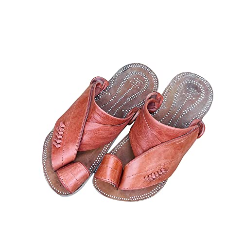 Mens Camel Colored Leather Sandals ~ SandCruisers ~ Traditional Arabian Sandals ~ Great for Outdoors, Beaches, Parks, Lakes and Earthing!