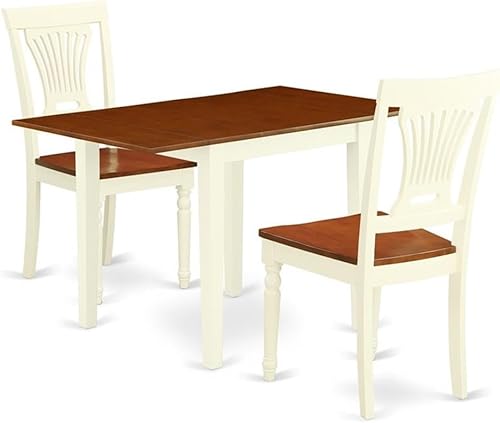 Miniatura 1 de East West Furniture Juego de mesa de comedor NDPL3-WHI-W