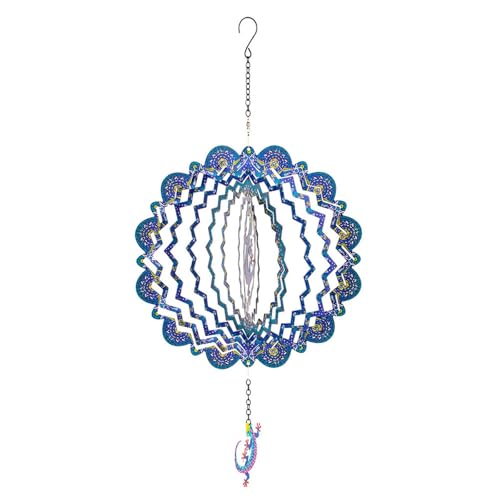 Kuntesetty Molinillo de Viento de Metal, Decoración Colorida, Escultura de Viento para Jardín Interior, Regalo