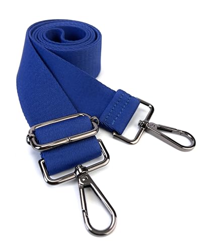 Image of Purse Strap Replacement for Crossbody Bags & Handbags | Premium Webbing with Gunmetal Black Hardware Clip-On Installation Adjustable Length Comfortable Wide Guitar Style Strap