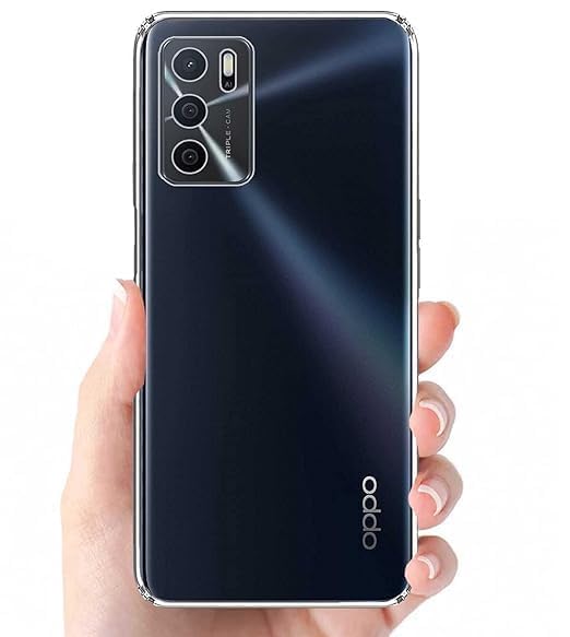 Image of Soft Flexible Silicone Back Cover Compatible with Oppo Reno 6 Pro 5G / Reno6 Pro 5G, Transparent Case