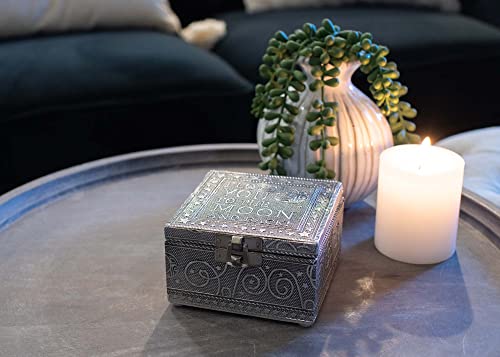 Cottage Garden I Love You To The Moon Silver Tone Metal Jewelry Keepsake Box #TOP5