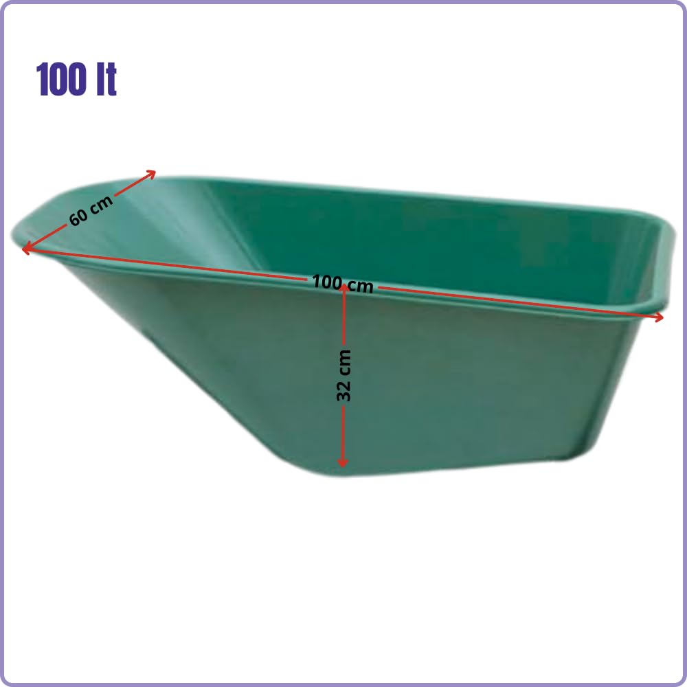 Vasca di Ricambio per Carriola 100 Litri in Plastica PVC misure100x62x34 cm – da Giardino, agricoltura e allevamento Universale