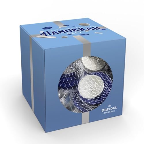 Original-Hanukkah-Chocolate-Gelt-Blue-Silver-Coins-in-Mesh-Bags-Made-with-Premium-Belgian-Milk-Chocolate-Gluten-Free-Non-GMO-Kosher-Certified-Dairy-10-Mesh-Bags