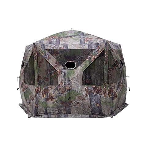 Barronett Blinds PT550BW Pentagon Pop Up Portable Hunting Blind, Bloodtrail Backwoods Camo Cover