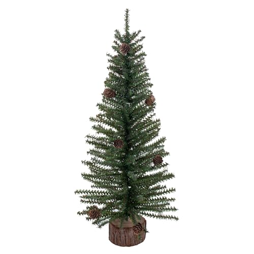 Vickerman-24-Caramel-Pine-Artificial-Christmas-Tree-Unlit-Seasonal-Indoor-Home-Decor-with-Decorative-Wood-Base-Realistic-Looking-Tree-Reliable-and-Durable Vickerman 24 Caramel Pine Artificial Christmas Tree Unlit Seasonal Indoor Home Decor with Decorative Wood Base Realistic Looking Tree Reliable and Durable