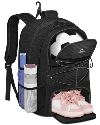 MATEIN Girls Soccer Backpack with Ball Holder