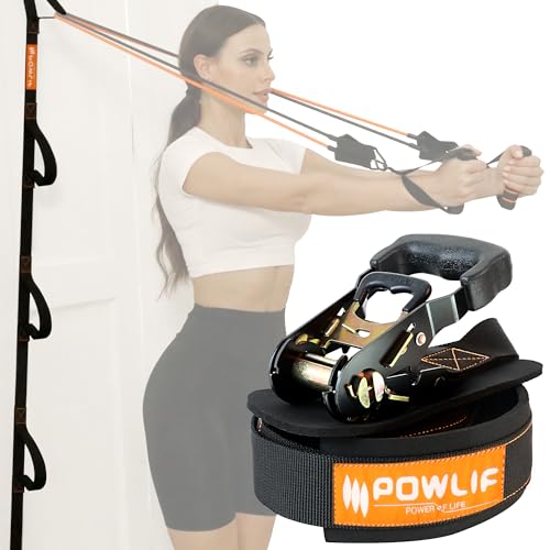 POWLIF Door Anchor for Resistance Bands with Ratchet Tightener