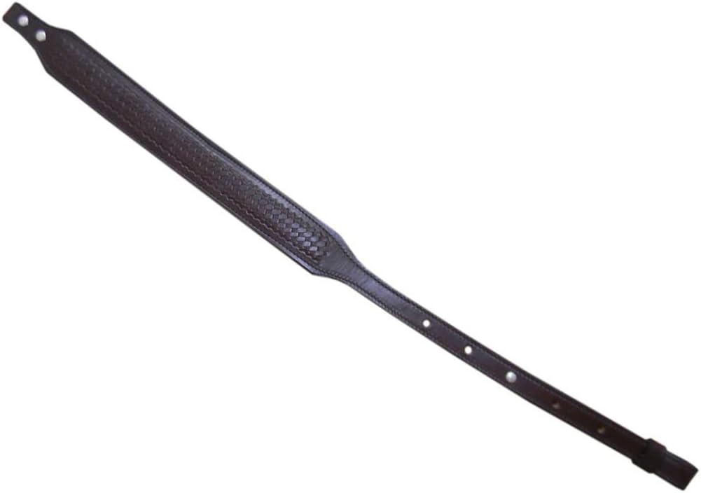 Protektor Model Sling Leather Rifle Sling Pressed Weave Design, Brown