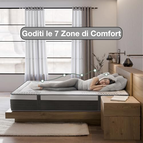 Materasso Matrimoniale 180X200 Memory Foam 27 Cm Ergonomico E Ortopedico, Alta Densità Hr, Fermo E Traspirante, Antibatterico E Ipoallergenico – Certificato Oeko-Tex – Ideale Per Dolori Alla Schiena - 6