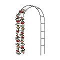 SCENDOR Iron Pergola Arbor Practical, 7.9 Feet High x 4.6 Feet Wide, Assemble Easily for Various Climbing Plant Wedding Garden Arch Bridal Party Decoration Wide Arbor
