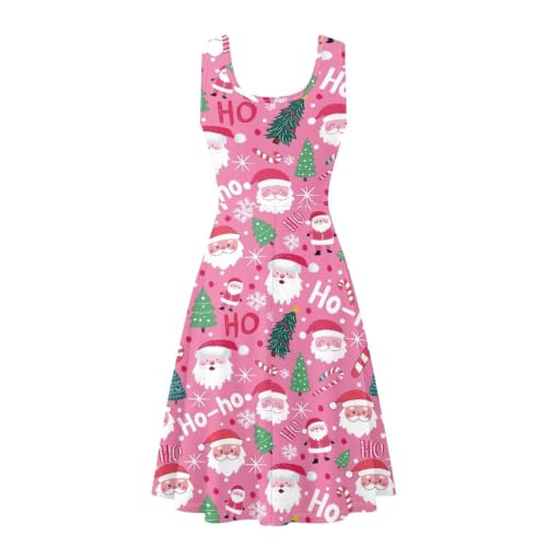 Image of Dreaweet Casual Sleeveless Dresses for Women Girls, Round Neck Tank Dresses with Pockets Summer Sundress Size XS-4XL