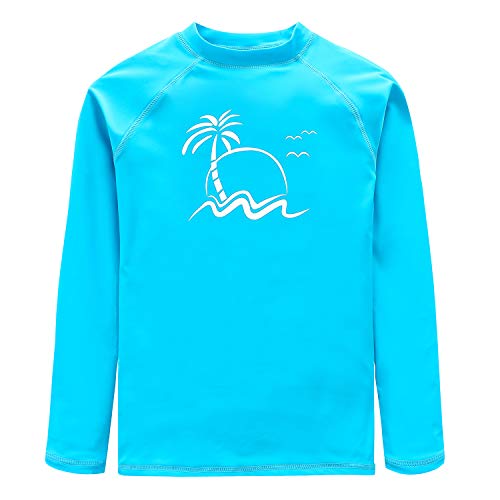 Image of HowJoJo Boys Short Sleeve Rash Guard Shirts Swim Shirt UPF 50+