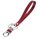 Amazon Essentials Keychain - Lanyard Keychain with Detachable Alloy Metal Rings (wine red)