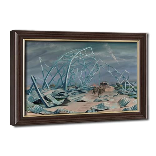 Battle for Carpiquet Toile par Orville Fisher 20x30 cm Décoration Murale de Bureau