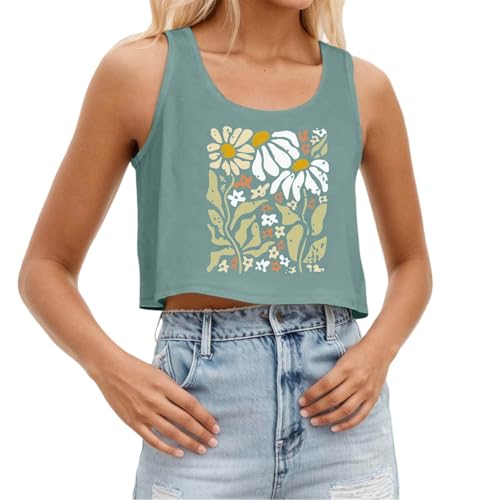 Débardeur floral pour femme avec bretelles réglables et coupe confort