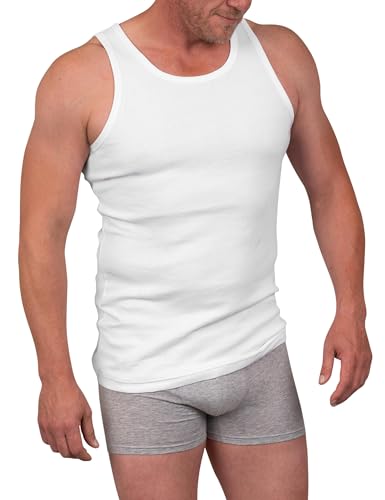 Basic Treasure 5er Pack Unterhemd Herren 100% Baumwolle L, Tank Top, Herren Unterhemden, Hochwertige Ärmellos Unterziehshirt