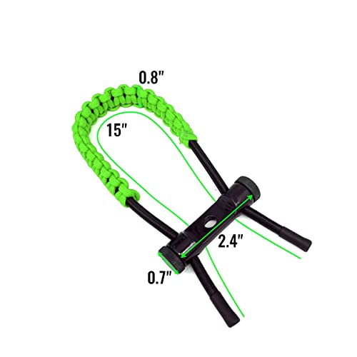 Archery Bow Wrist Sling, 550 Paracord Strap For Compound Bow & Recurve (Green) #TOP1