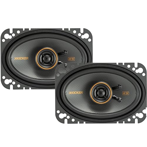 KICKER 51KSC4604 KS-Series 4x6 Coaxial Speakers with .5 tweeters 4-Ohm Pair
