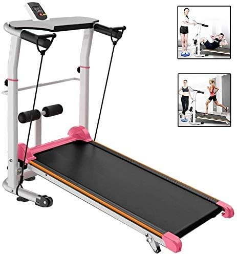 Caminadora Mecánica Plegable con Ruedas y Pantalla LED