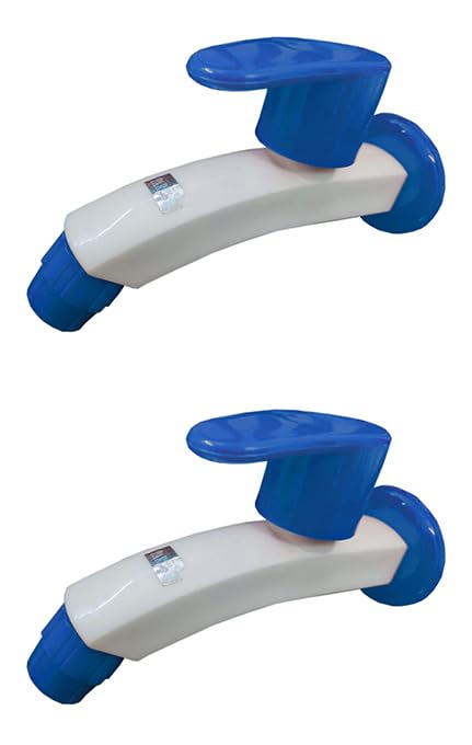 Single Lever Pillar Cock for Bathroom/Kitchen Sink Tap/Basin Faucet with Plastic Wall Flange Blue (Pack of 2) (B0CJFWDVF1) Amazon Price History, Amazon Price Tracker