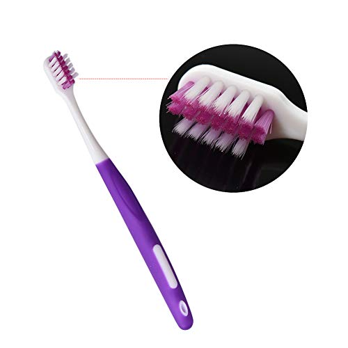 Image of Portable Orthodontic Toothbrush Kit for Orthodontic Patient Orthodontic Care Kit for Braces Interdental Brush Dental Wax Dental Floss Toothbrush Box Oral Care Kit Dental Travel Kit(Purple)