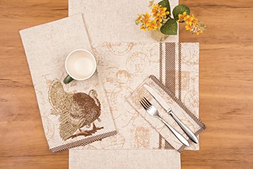 Set de 6 Servilletas de Tela C&F Home Marrón miniatura 4