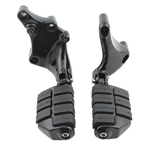 Datuihan Foot Pegs Mounting Bracket (Pair Footpeg W/Mounting Brackets) (Aluminum & Rubber) #TOP6
