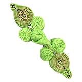 Melocotón Chino Cheongsam Nudo Botón Cierre Cinta Sujetador Traje Camisa Traje DIY Costura Artesanía Accesorios Nudos Chinos Botones for Cheongsam(Green)
