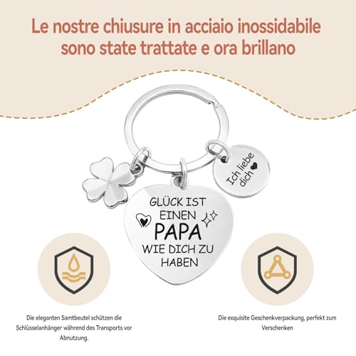 YISCOKO papa geschenk,geburtstag geschenke für papa,schlüsselanhänger geburtstag geschenk von der tochter an den vater.