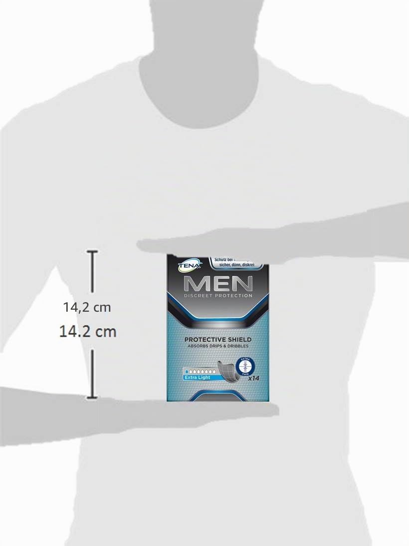 Tena Protección masculina, extraligera, para ligeras pérdidas/incontinencia (3 Paquetes de 14 compresas)