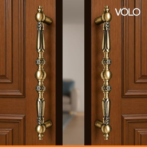 Image of VOLO Main Door Handle /Door Handles for Main Door /Glass Door Handle /Pull Handles, for Home /Office /Hotels (Antique Brass)(Rajwadi Handle) (12 inch (300mm), 1)