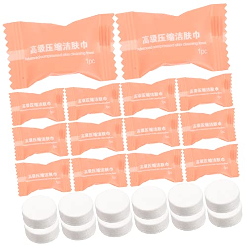 Outanaya 50Pcs Compressed Towels Travel Washcloth Tablets Portable Coin Towels for Outdoor Activities for Camping Hiking and Family Use