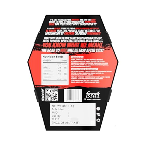 Image of Jolochip LastChip-Challenge (Pack of 4) | Extreme Spicy Tortilla Chip | Hottest Chip in the World | Ultimate Hot Snack | 5gram * 4