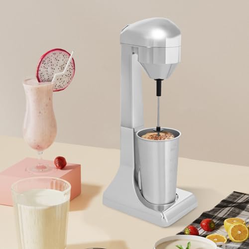MEELRYD Milchshake Maker, Getränkemixer elektrischer Standmixer 500 ml Becher - 100 W 2 Geschwindigkeitsstufen 1500 U min Fitness Protein Drinks Smoothies Milchshakes Cocktails