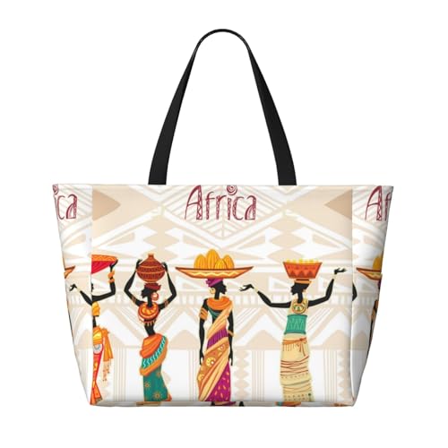 Black African Woman Print Beach Pool Bags Tote For Women Ladies Large Gym Tote Carry On Bag For Weekender Travel Waterproof2