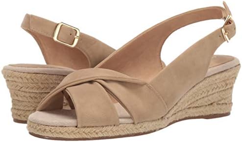 Easy Street Women's Maureen Espadrille Slingback Sandal Wedge, Beige, 10 M US | Image 6