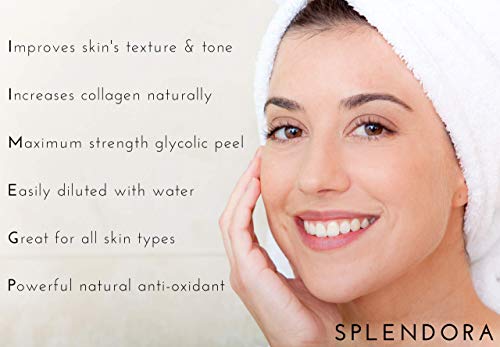 Glycolic Acid Peel 70% - Pro Skin Peel - Skin Lightening, Age Defying, Erase Wrinkles, Large Pores, Acne Scars, Blackheads, Stretch Marks, Spots