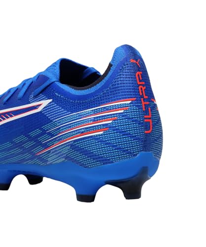 PUMA Chaussures de Football Ultra 6 Match FG/AG Unisexes, PUMA Ultra Bleue, Blanche et Rouge, 47 EU