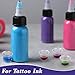RAQEHO 100PCS Plastic Tattoo Ink Caps - Small Ink Cups Non-Spill Tintas Para Tatuajes Accessories Durable & Lightweight for Precise Tattooing Art Supplies (Mini Size)