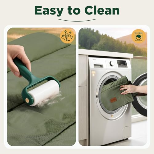 Gimars Verbesserte Outdoor Hundebett mit wasserdichter Folie, leicht aufrollbar mit Schnalle, großes Reisehundebett für mittelgroße & große Hunde, tragbar, faltbar, waschbar