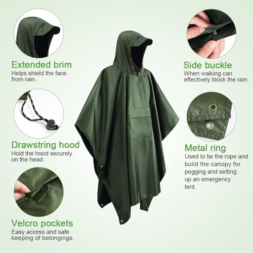 Listado de Impermeable Tipo Poncho los mejores 5. 14 Impermeable Tipo Poncho marca ANNTHOR (2)