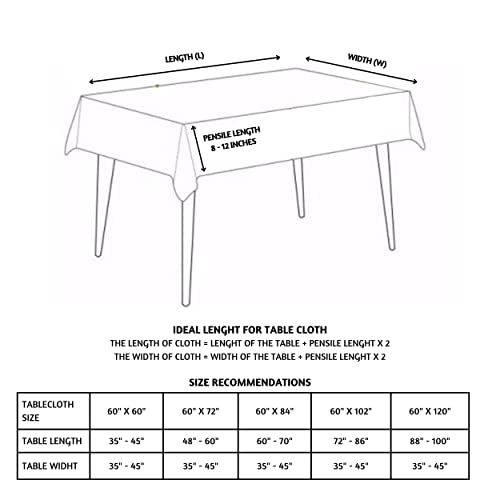 Folkulture Farmhouse Table Cloth 60 X 72 Inches, 100% Cotton Outdoor Tablecloth, Square Tablecloth, Striped Table Cover For Home Décor, Boho Tablecloth Or Dining Table Cover, (Breezy) #TOP6
