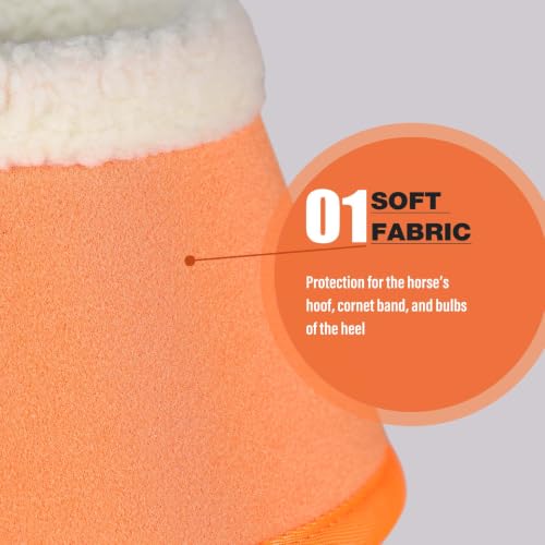 Image of Harrison Howard Essential Bell Boots Shock Absorption with Fleece Trim Non-Rotating Reinforcement